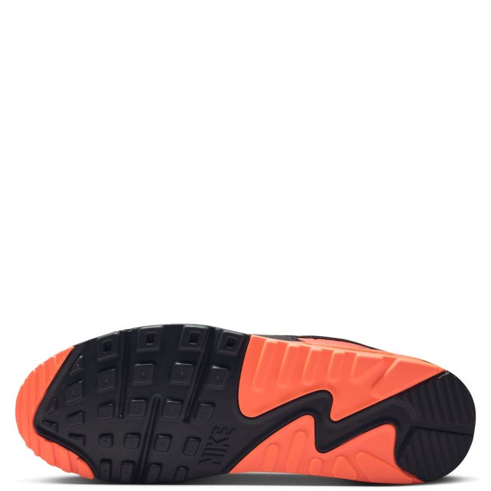 Men's Nike Air Max 90 outsole with orange tread and black traction pattern