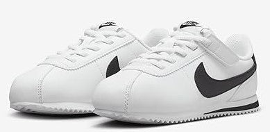Little kid's Nike easy-on sneakers, pair with black swoosh accents