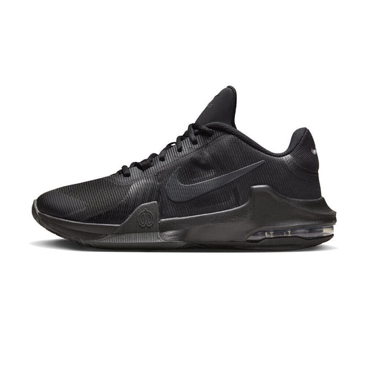 Men's Nike Air Max Impact 4 black lace-up sneakers with visible air unit
