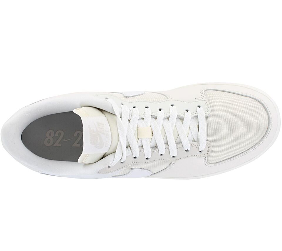 Nike Air Force 1 Low sneakers, white upper with padded tongue and stitched toe cap