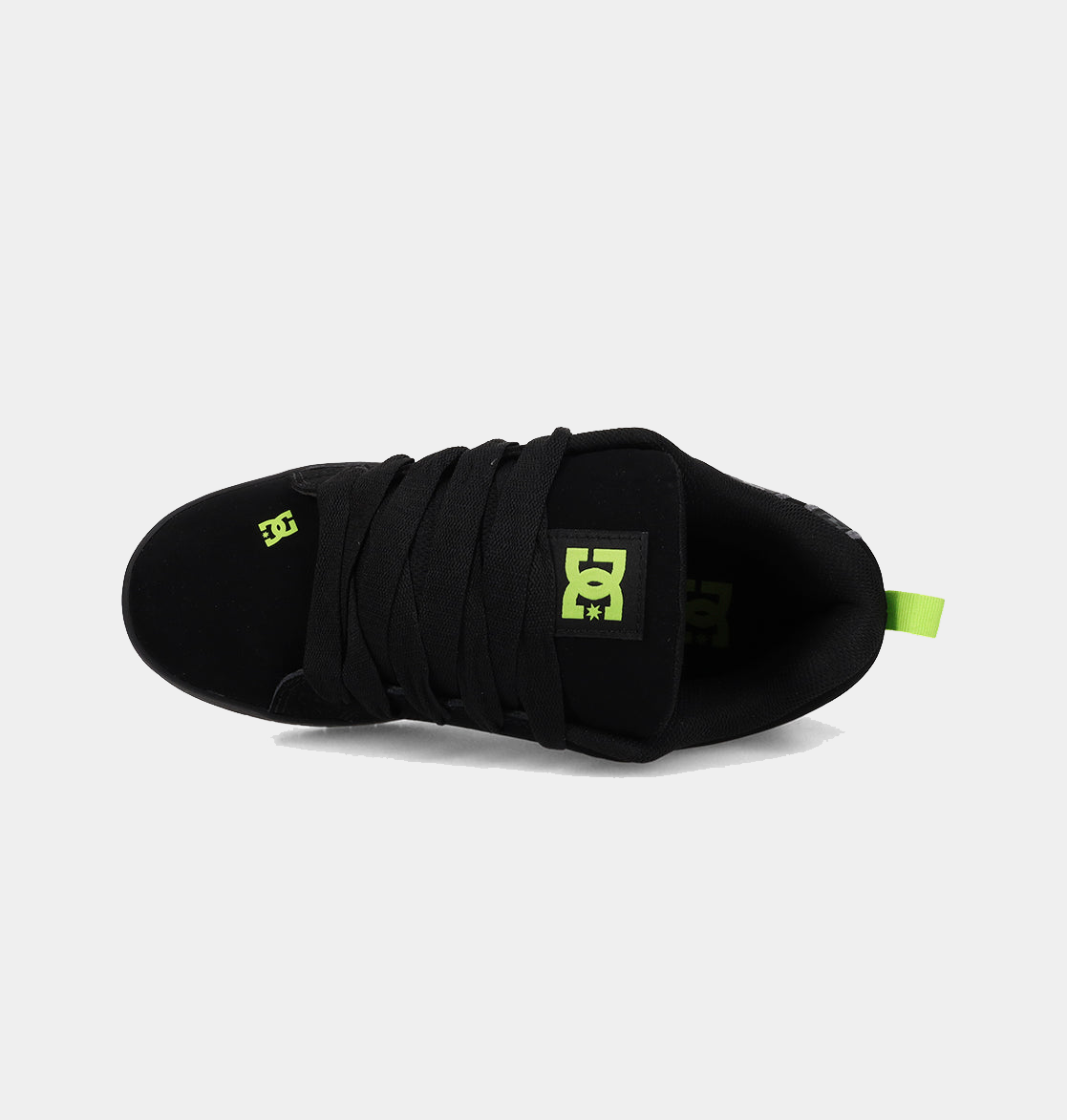 Black Court Graffik sneakers with green logo details