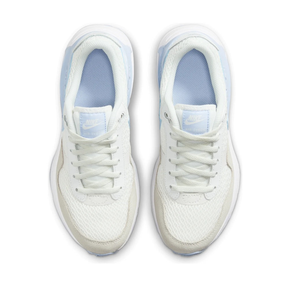 Nike Air Max SYSTM sneakers with white uppers and light-blue inner lining, lace-up