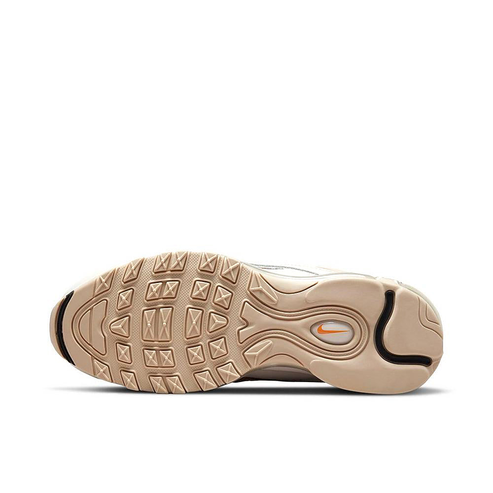 Women's Nike Air Max 97 outsole, textured traction with cream base and black accents