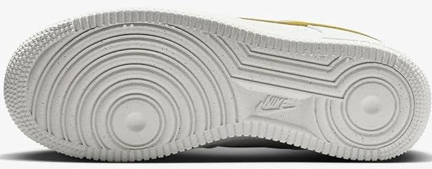 White Nike Air Force 1 rubber outsole with traction tread pattern