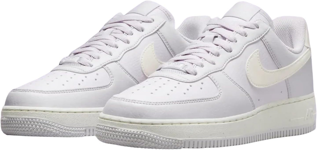 Nike Air Force 1 low-top sneakers, two-tone upper with cream swoosh and laces