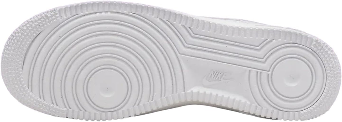 Nike Air Force 1 rubber outsole with grippy tread, bottom view