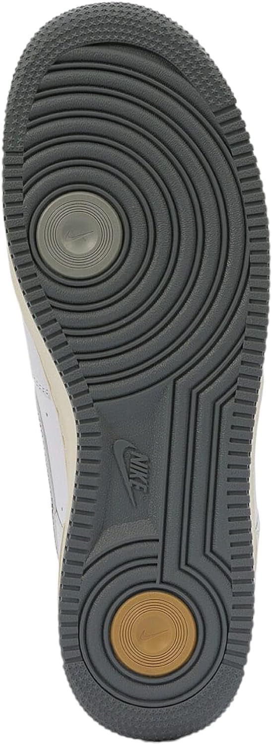 Nike Air Force 1 outsole, dark rubber traction tread with beige midsole edge