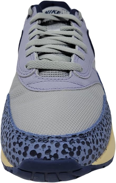 Nike Air Max 1 PRM LT men's sneaker, lace-up front in light gray with navy accents