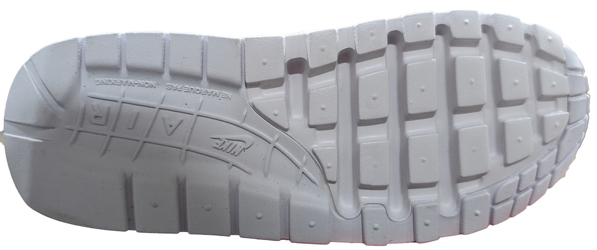 Kids' Nike Air Max 1 white rubber outsole with traction tread