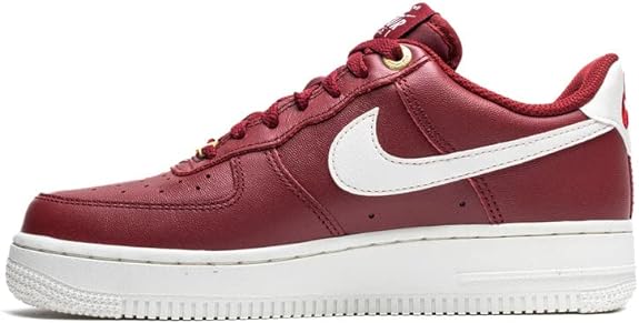 Women's Nike Air Force 1 PRM low-top sneakers, burgundy upper with white side swoosh