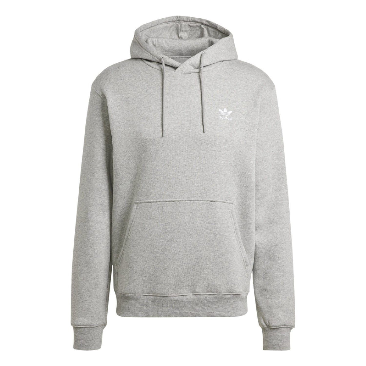 adidas Originals Trefoil grey hoodie with drawstring hood and kangaroo pocket