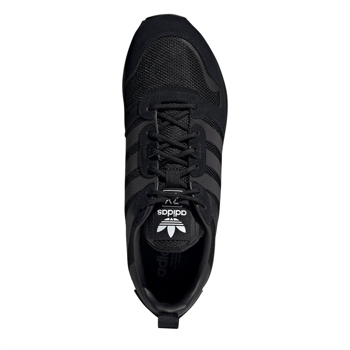 Core Black adidas ZX 700 sneaker side view with lace-up and padded tongue