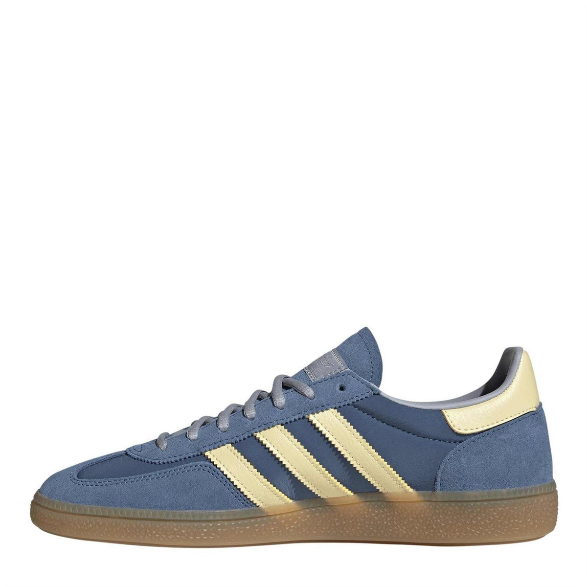 adidas Spezial trainers, dusty blue suede with cream triple stripes and gum sole