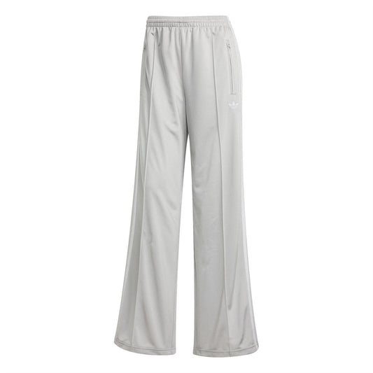 Grey adidas Originals track pants with wide leg and elastic waistband