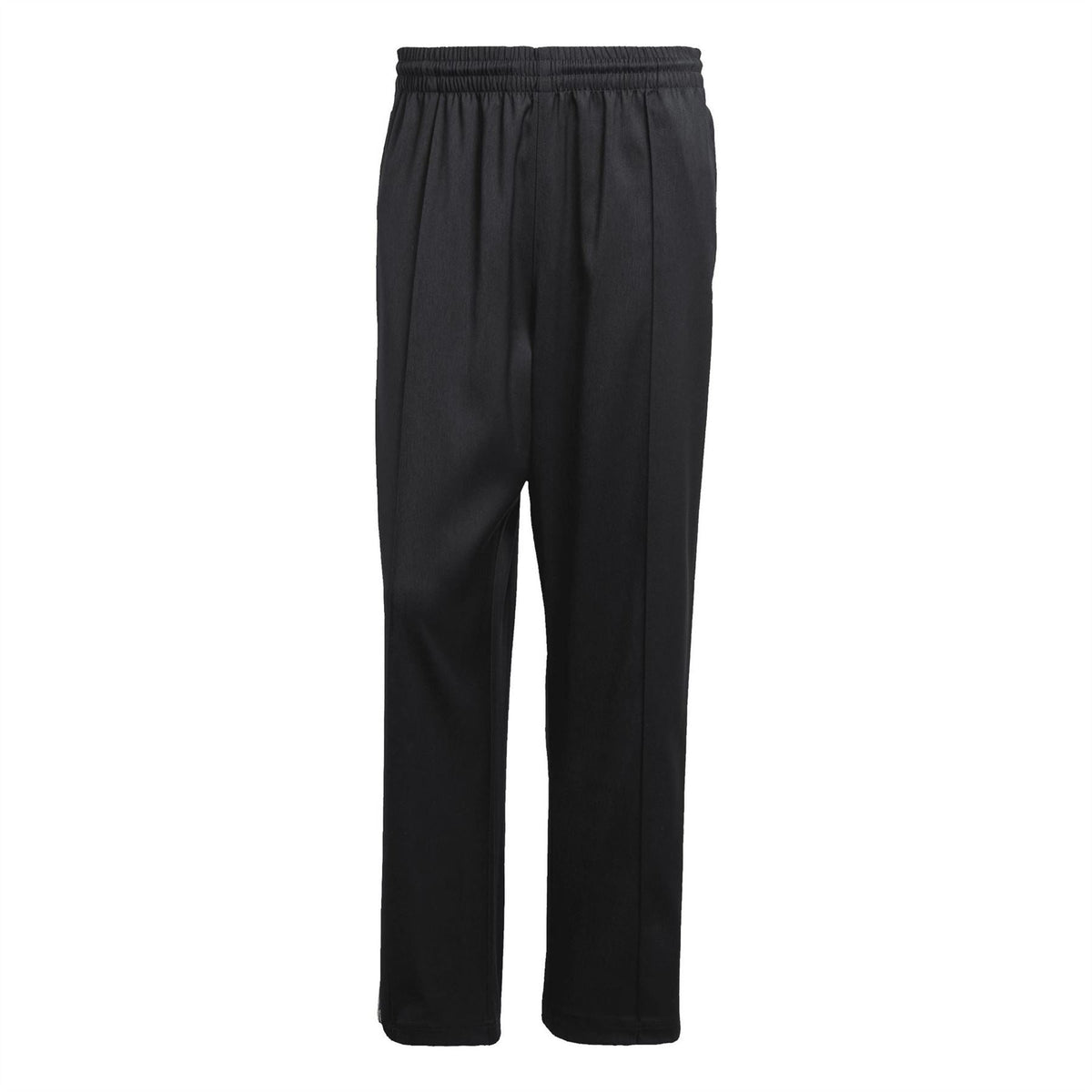 Black adidas Originals baggy track pants with elastic waistband and relaxed tapered legs