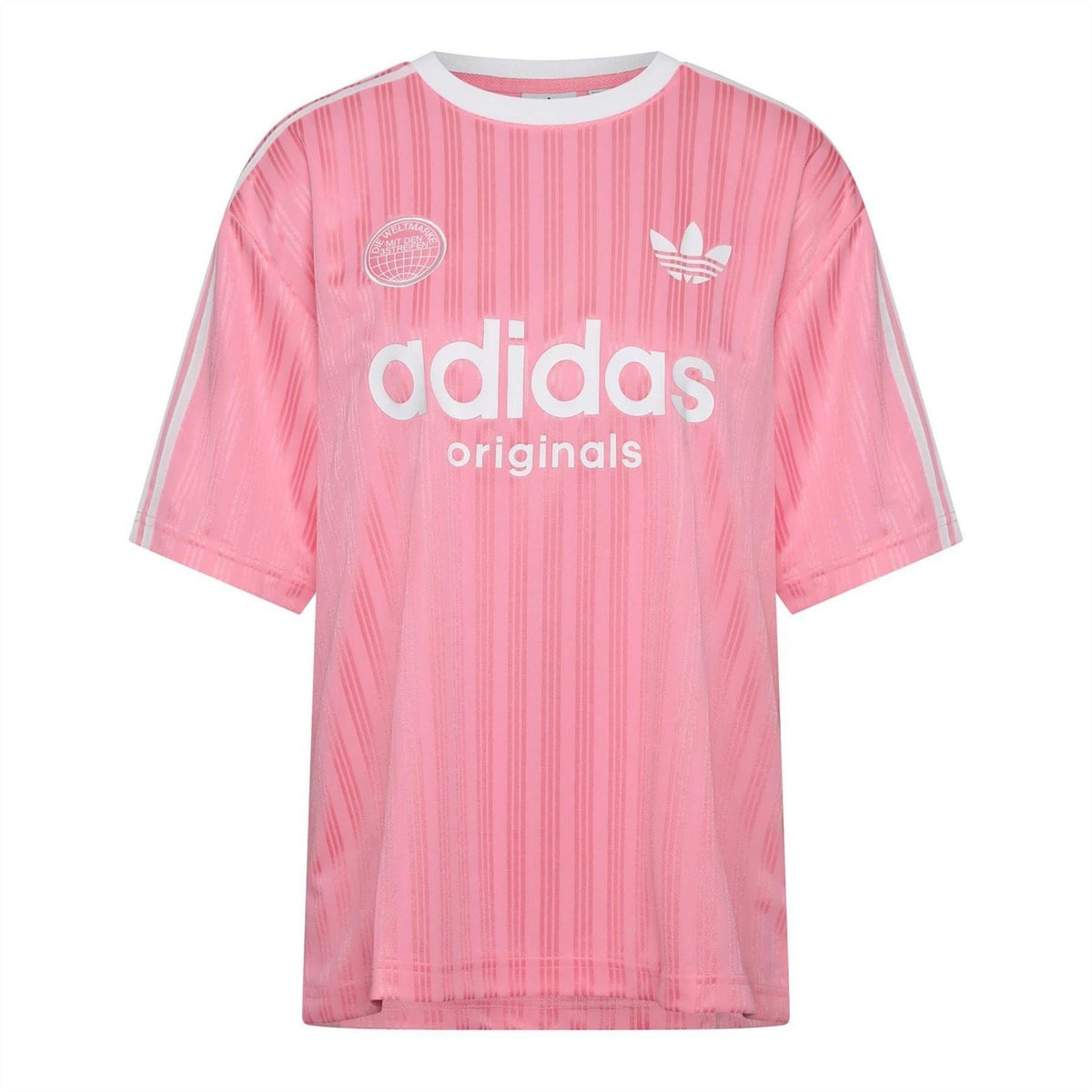 Black adidas Originals T-shirt with classic logo print, short sleeves, and crew neck, made of soft cotton fabric.