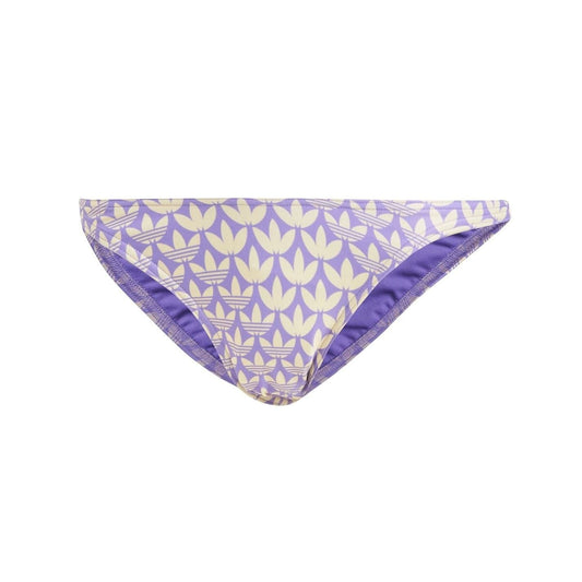 adidas Originals monogram bikini bottom with purple-and-cream allover pattern