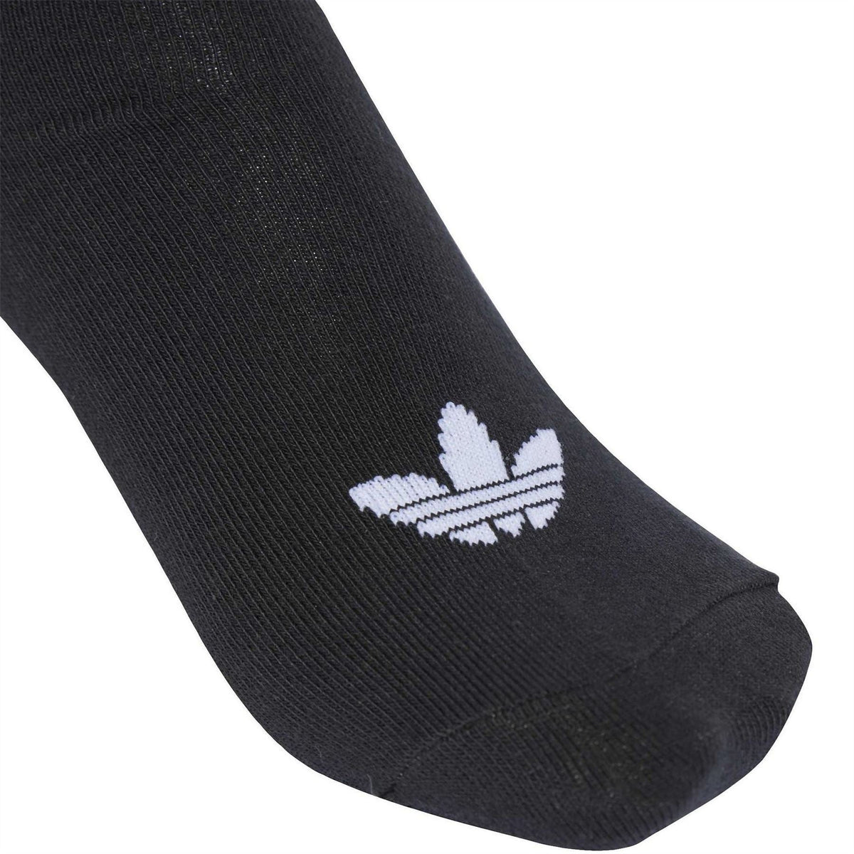 Black adidas Originals liner ankle sock with white adidas trefoil logo
