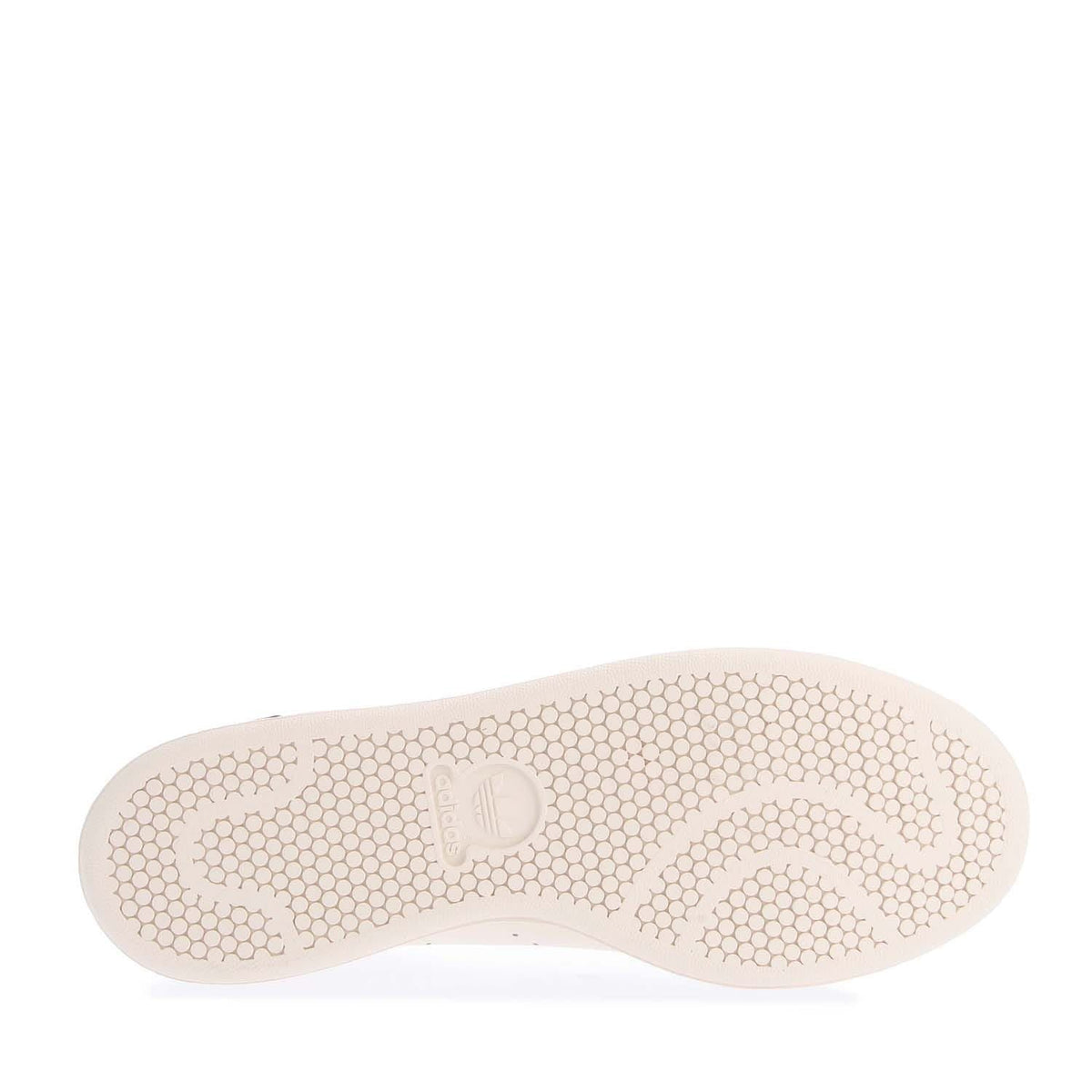 White rubber outsole for high-top sneakers with circular traction tread pattern.