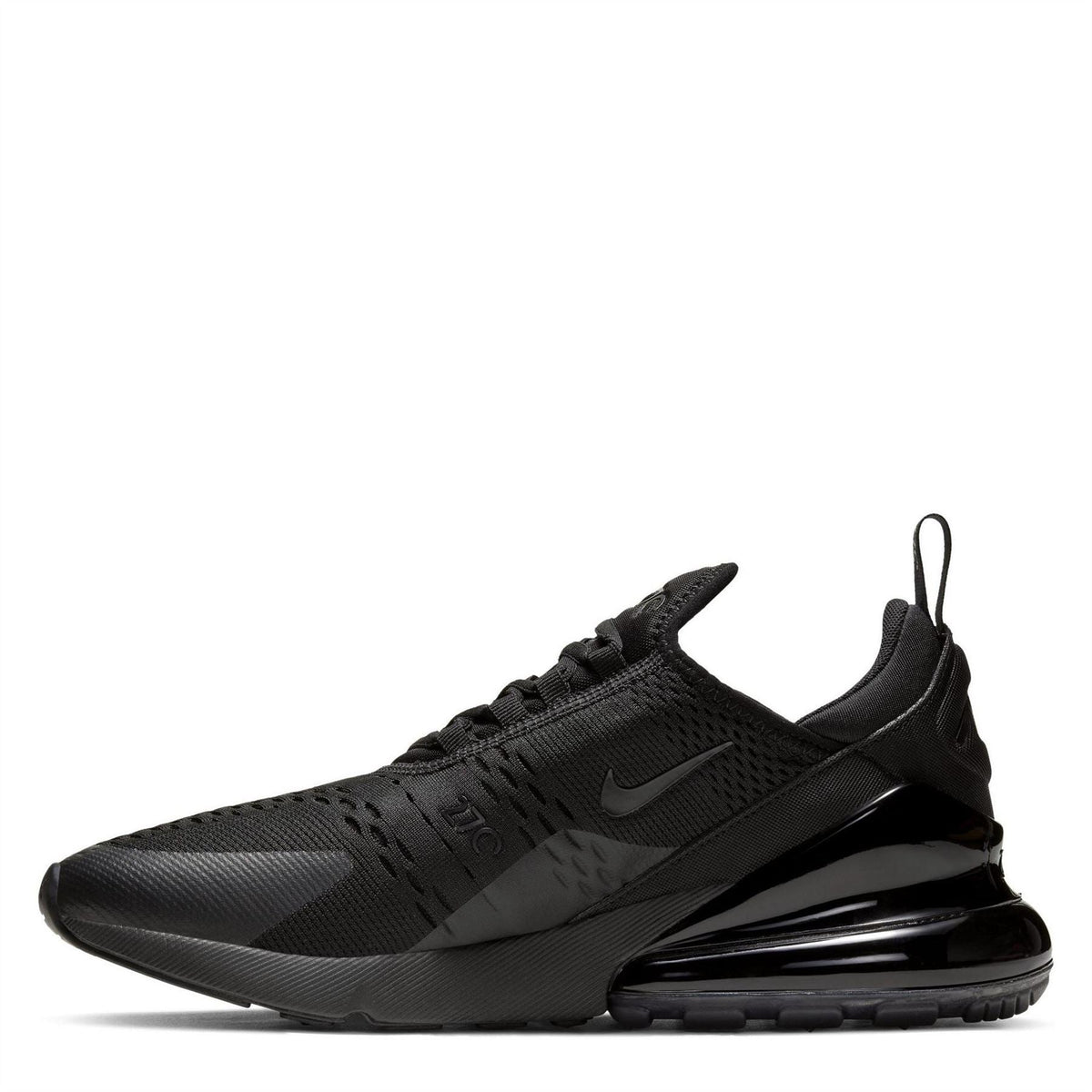 Men's Nike Air Max 270 trainers, black mesh upper and visible air unit