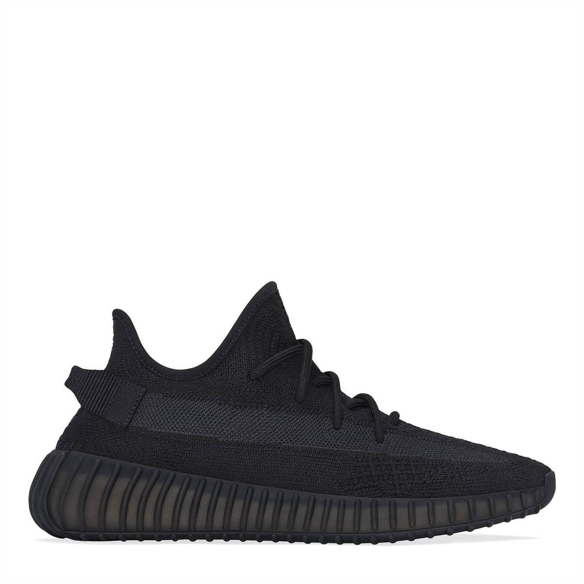 adidas Originals Yeezy Boost 3 low-top sneakers, black knit with ribbed midsole