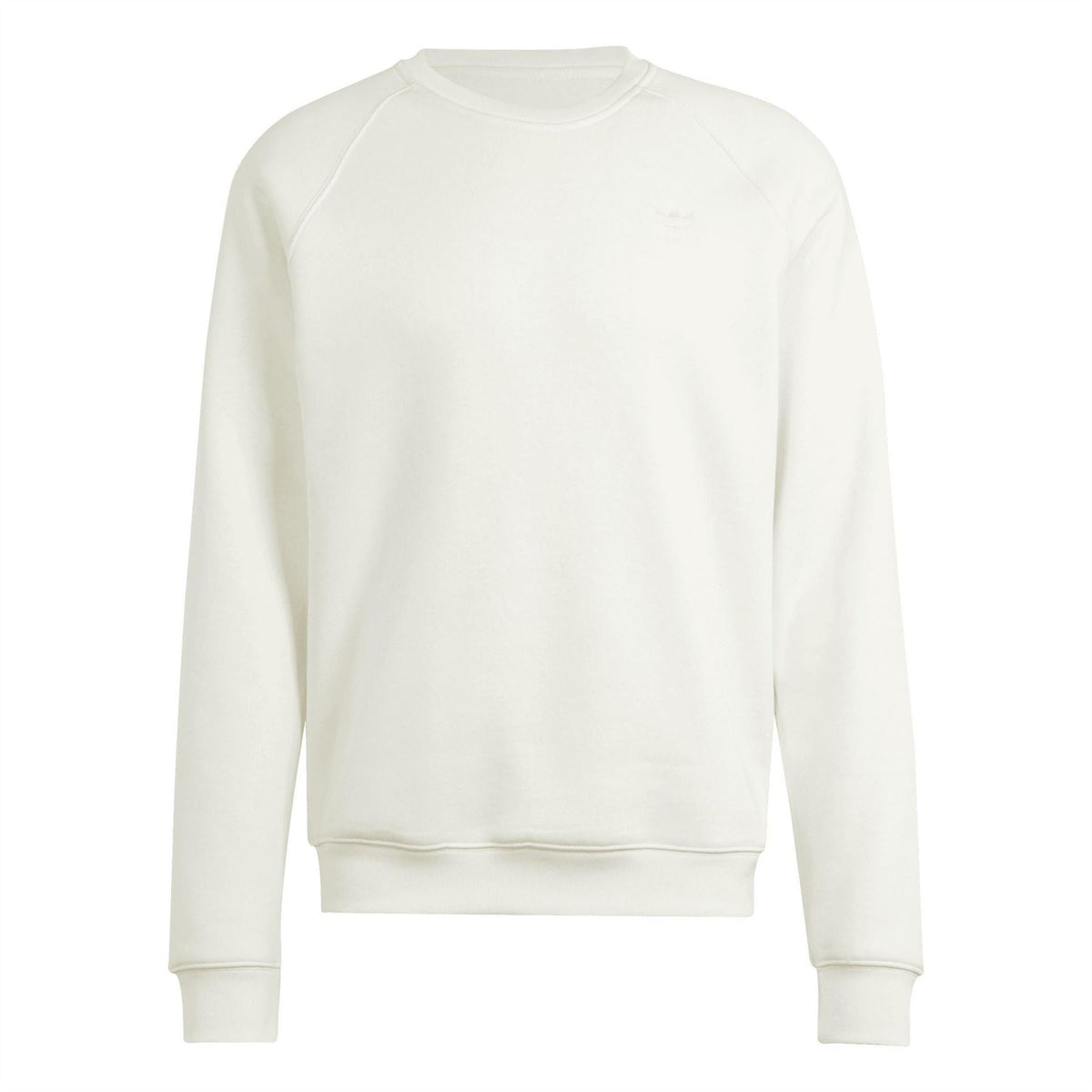 adidas Originals ivory crewneck sweatshirt, long sleeves, ribbed cuffs and hem