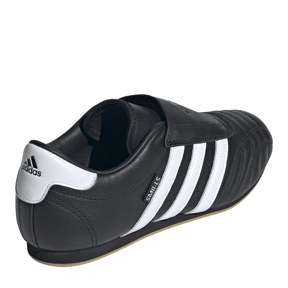 adidas Originals Taekwo footwear showing a sleek sneaker with black and white design, breathable mesh upper, and cushioned sole.