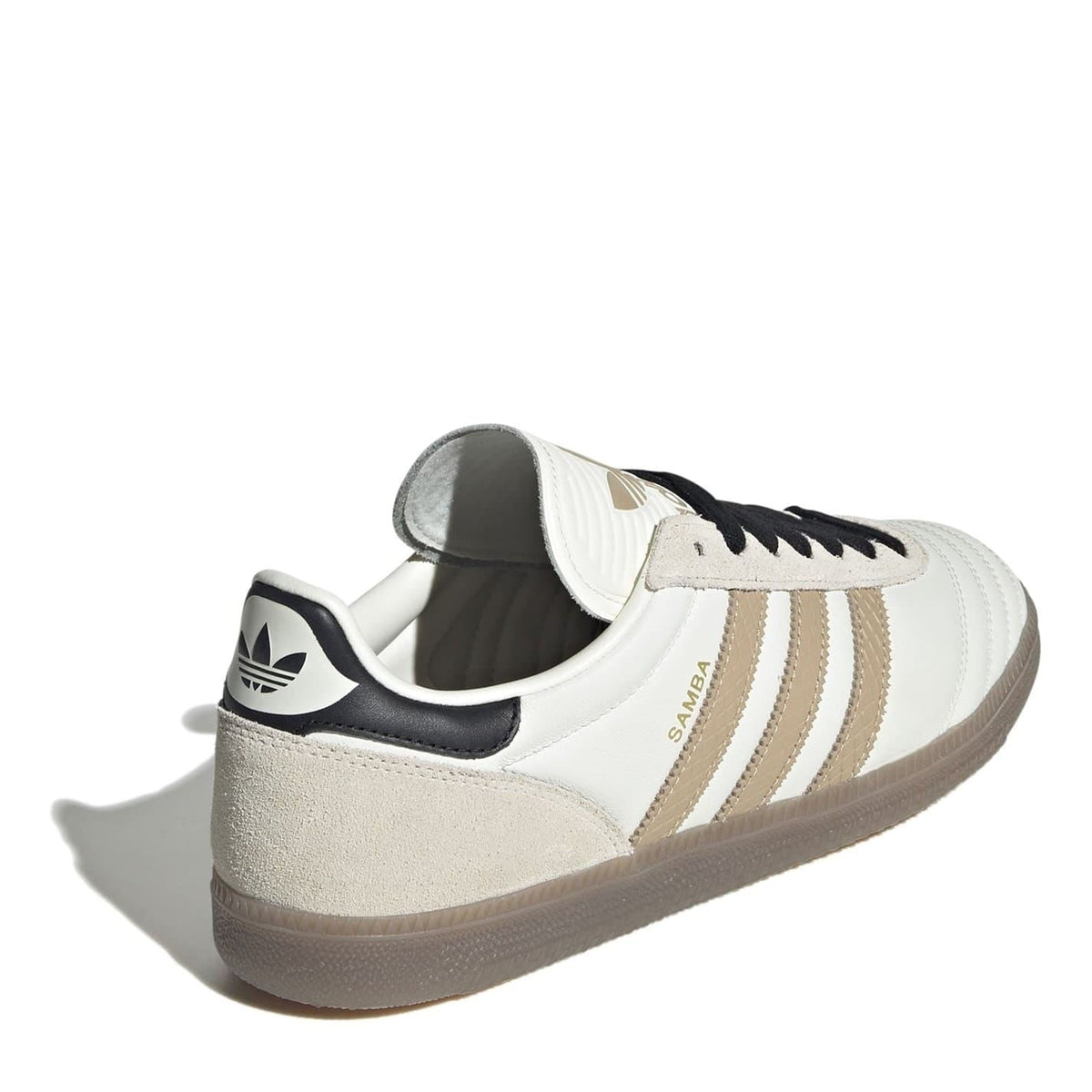 adidas Originals Samba JP sneakers in off-white with tan suede heel and side stripes