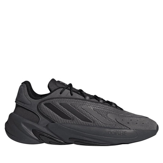 adidas Originals trainers in dark grey with lace-up front and sculpted runner sole