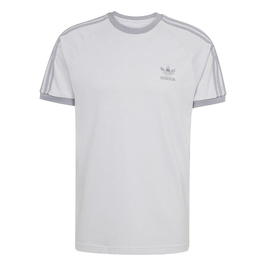 Grey adidas Originals 3-Stripes T-shirt with crew neck and adidas logo