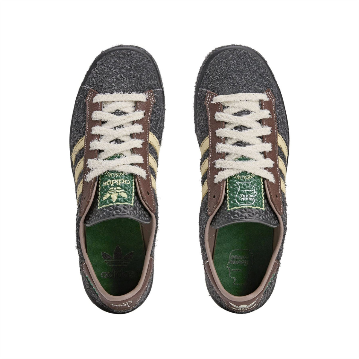 adidas Originals Forest Hills Brain Dead shoes, stylish footwear with bold design and classic sneaker silhouette, on a white background