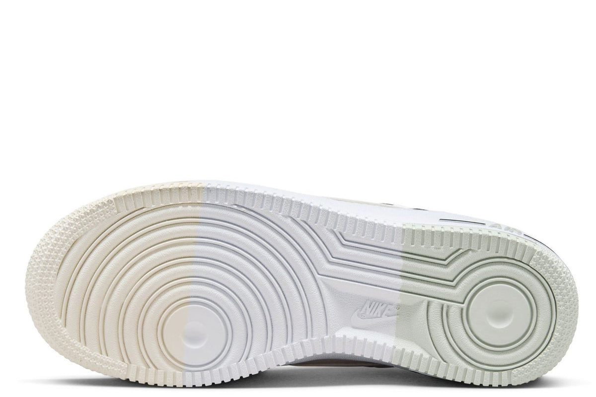 Nike Air Force 1 rubber outsole bottom, off-white with circular traction pattern