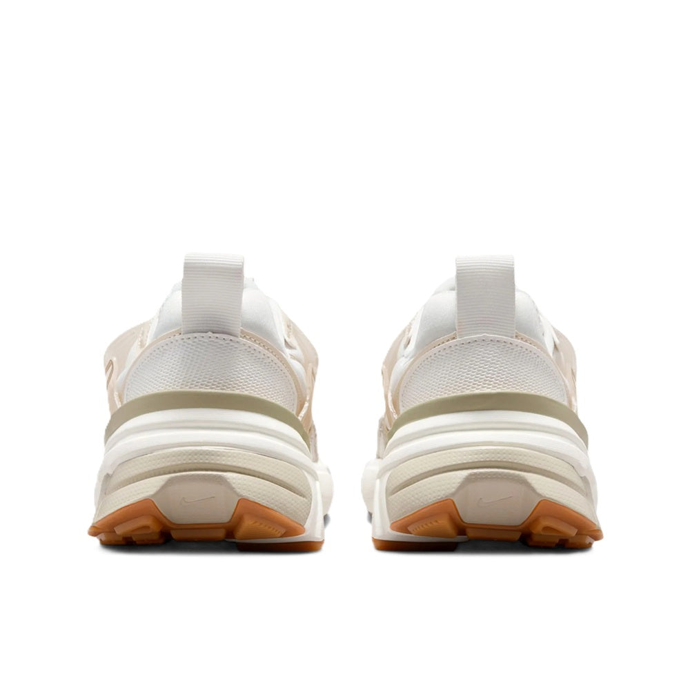 Nike V2K sneakers, rear view with padded collars and stacked white heel panels