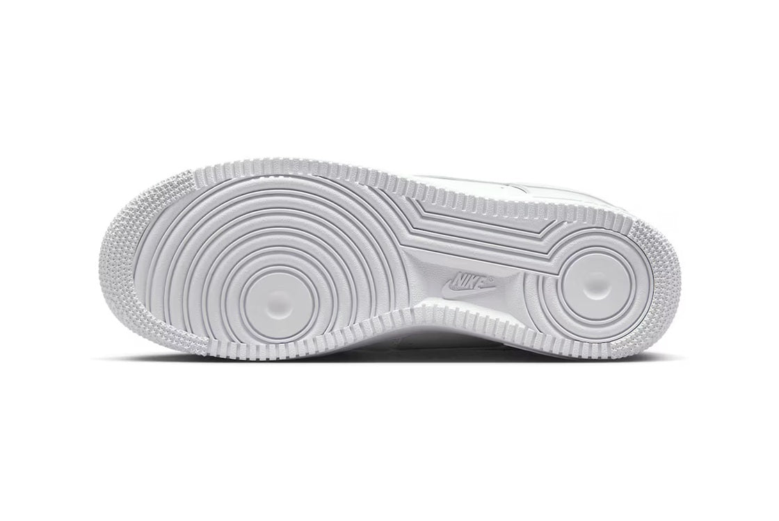 Nike Air Force 1 outsole, white rubber tread with circular traction pattern
