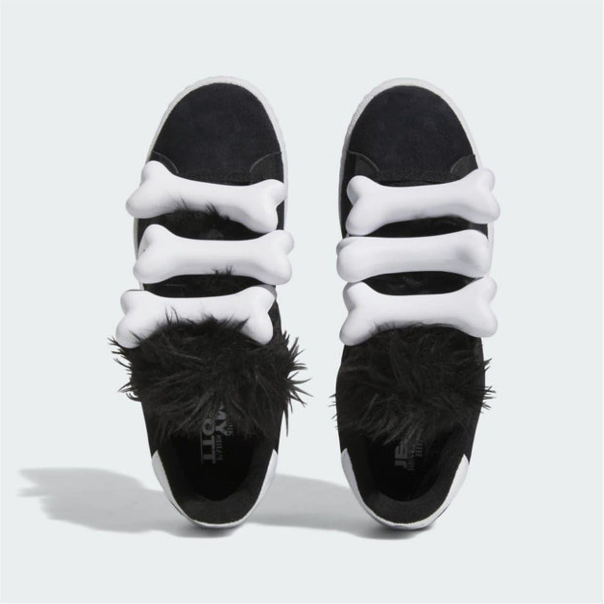 adidas Originals Bon Cmps 80 round toe trainers in black with white accents, showcasing classic sneaker design and branding.