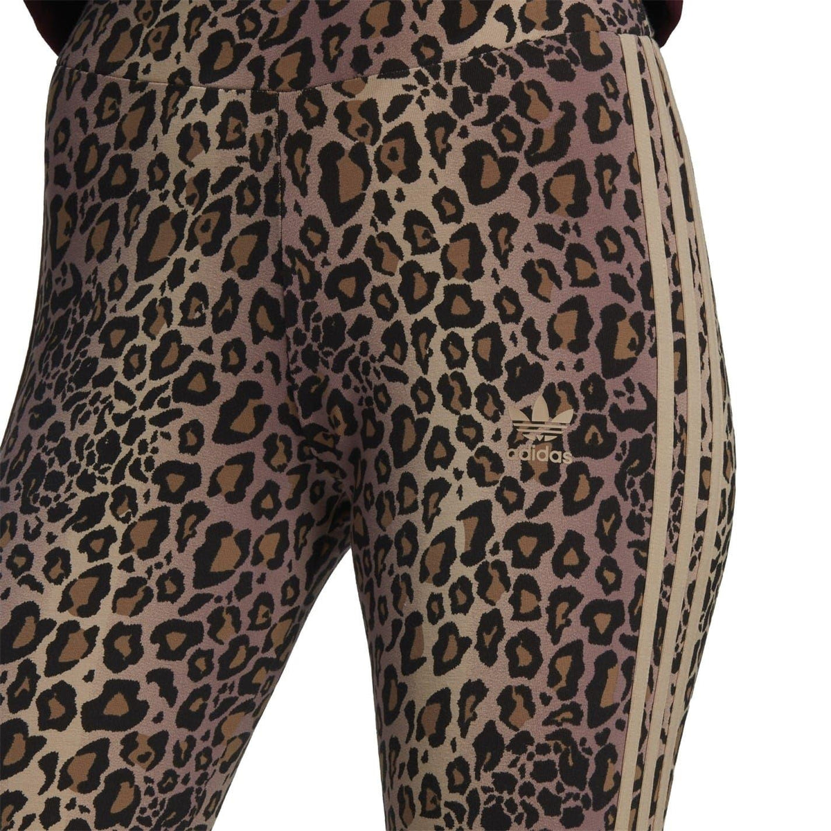 adidas Originals leopard-print 7/8 leggings with side stripe and adidas logo