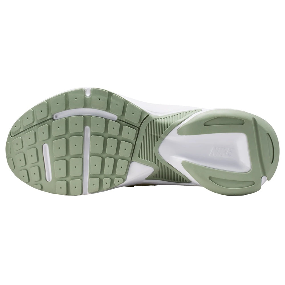 Nike AL8 women's running shoes outsole, green traction pods and white midsole