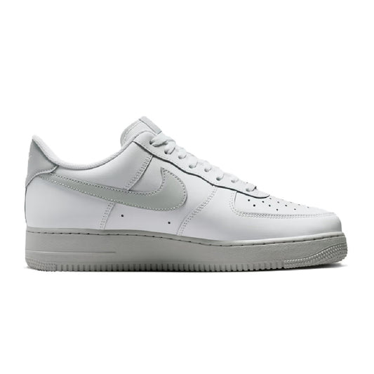 Nike low-top Air sneaker in white leather with light gray swoosh and accents