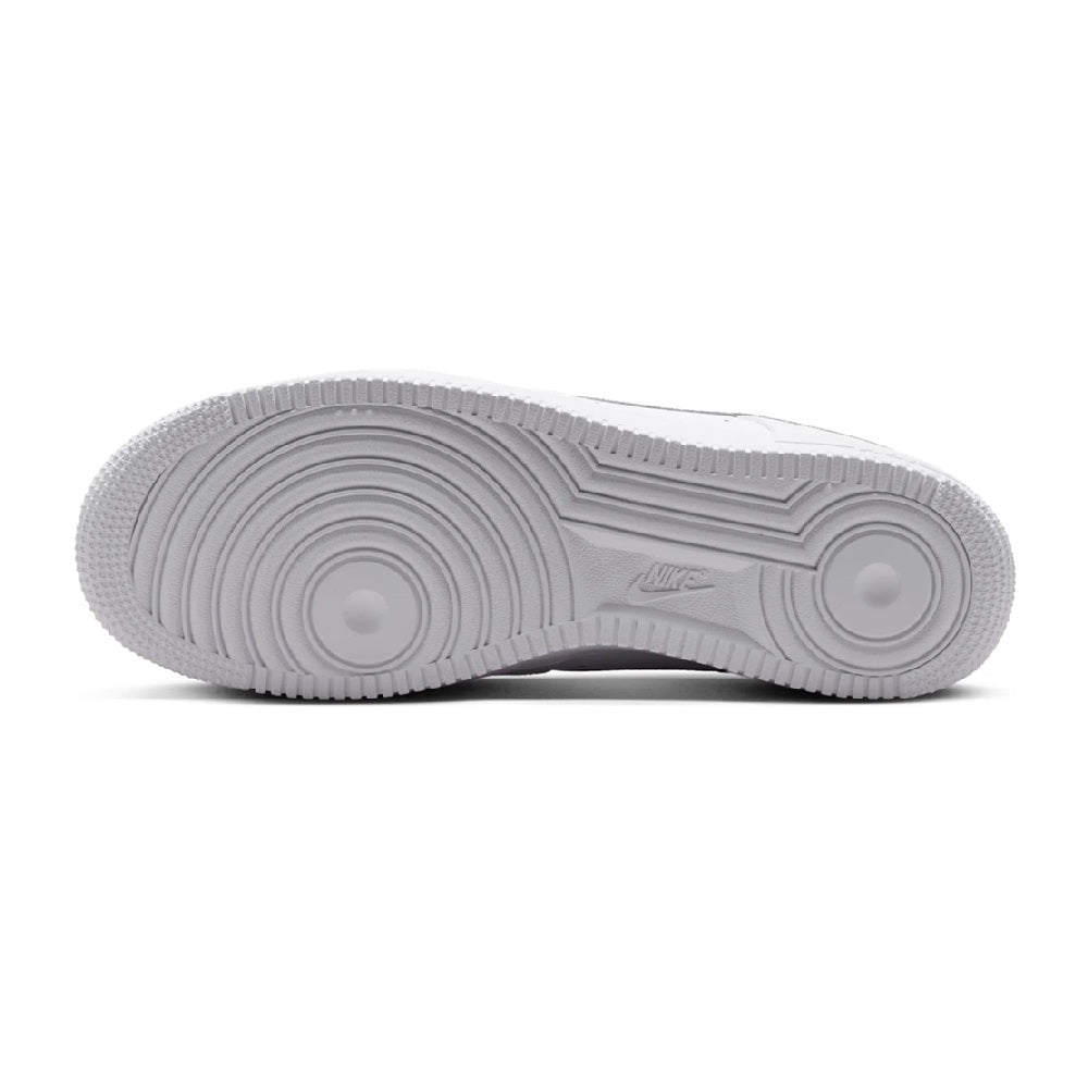White Nike Air Force 1 sneaker outsole with textured rubber tread grip
