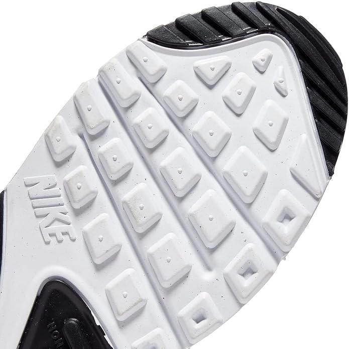 Kids' Nike Air Max 90 GS outsole tread detail with white rubber and black side