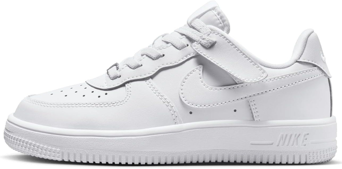 Kids' Nike Force 1 Low EasyOn sneakers, white with EasyOn hook-and-loop strap