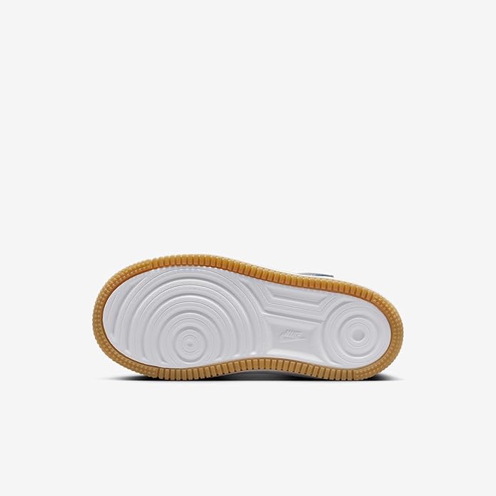 Kids Nike Air Force 1 Low easy-on outsole, white tread with gum edge