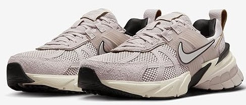 Women's Nike V2K Run sneakers, light purple mesh with lace-up front and chunky midsole