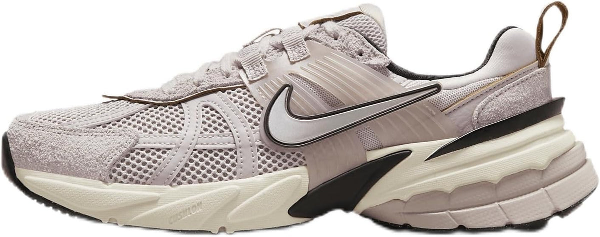 Women's Nike V2K Run sneakers in light purple with mesh uppers and chunky sole