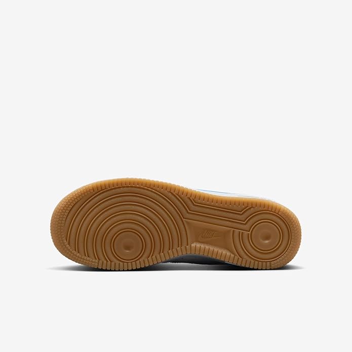 Kids' Nike Air Force 1 gum rubber outsole, textured tread for grip