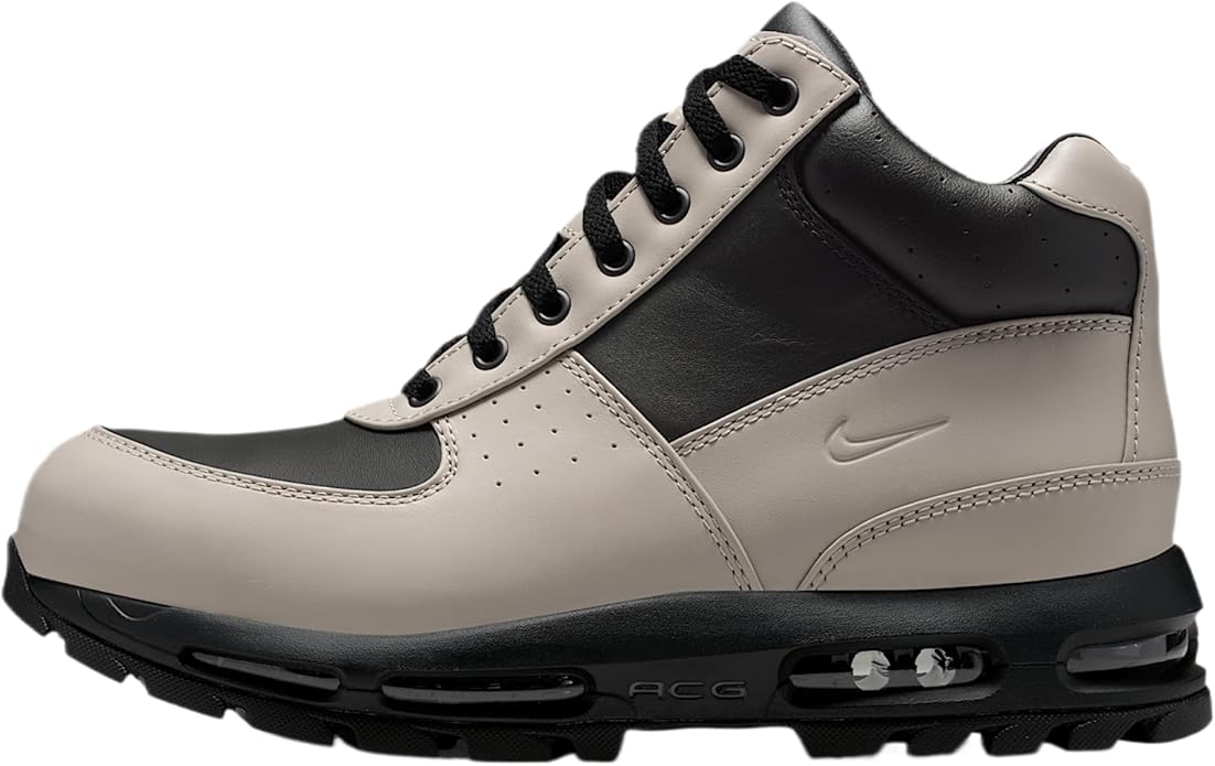 Men's Nike Air Max Goadome high-top sneakers in black and grey, lace-up