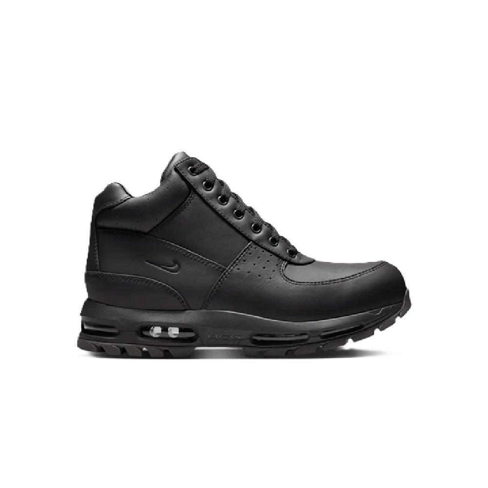 Men's Nike mid-top sneakers, dark leather with lace-up and air-cushioned sole