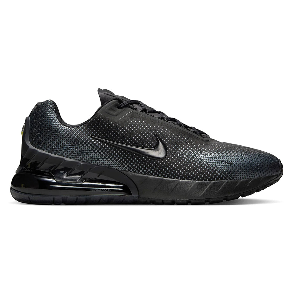 Men's Nike Air Max Phoenix running shoes, black speckled knit with Swoosh and Air sole