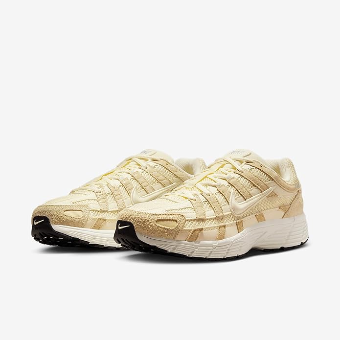 Nike P-6000 SE men's sneakers, light beige upper with black swoosh details