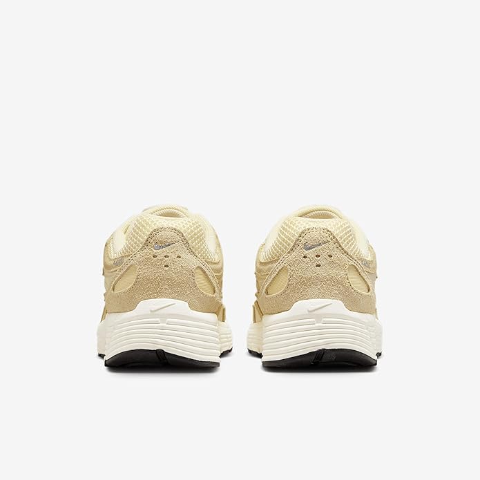 Nike P-6000 SE men's sneakers, heel view in light beige with white midsole